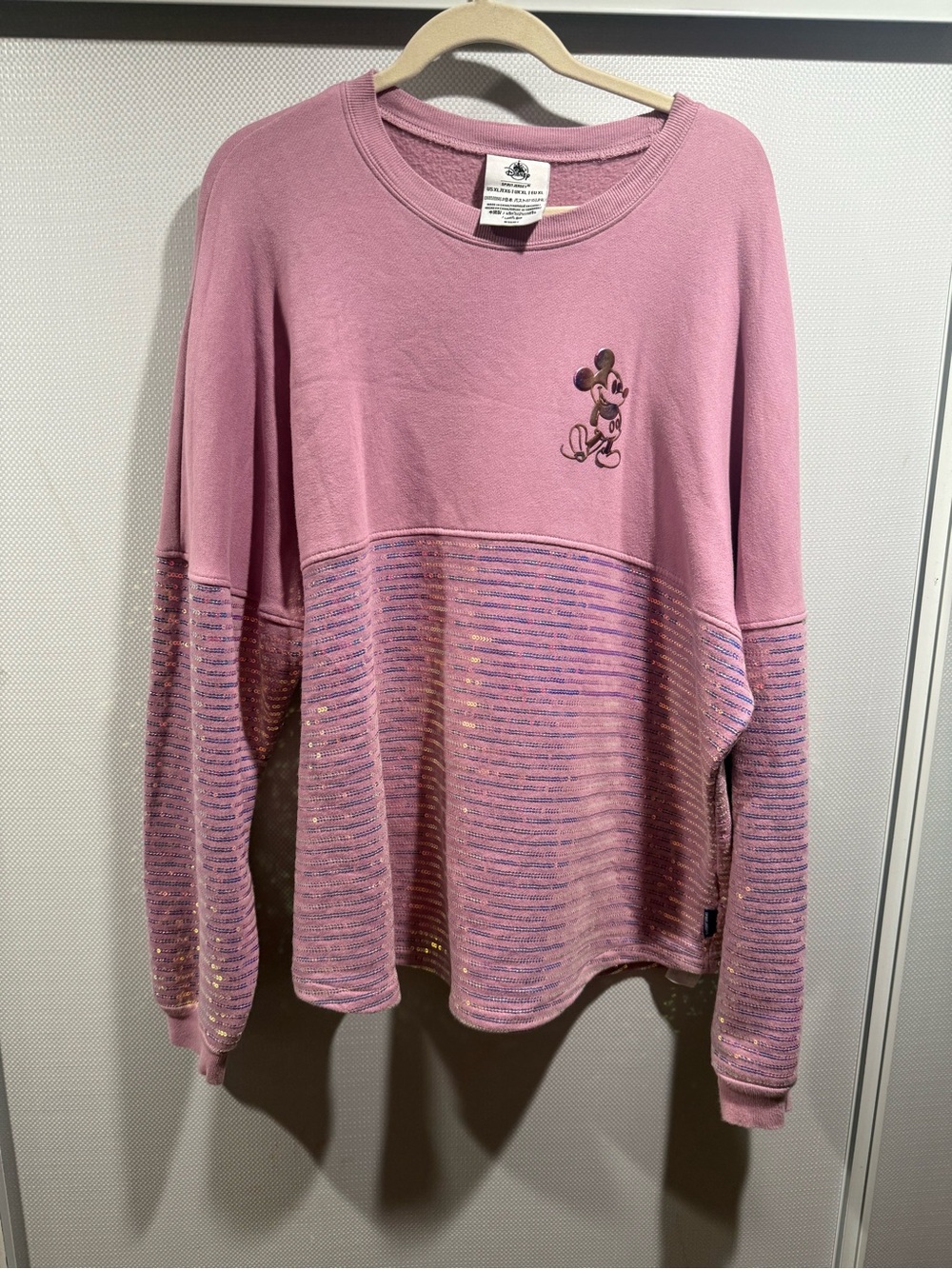Disney Pink Crewneck Sweatshirt with Label Detail